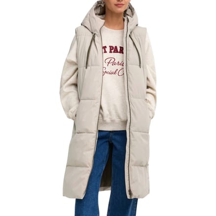 JDY Blair Long Hooded Puffer Bodywarmer Dames - Maat XL