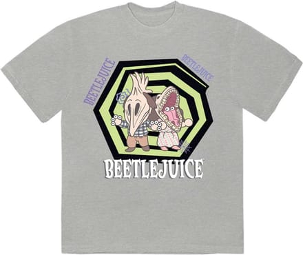 Beetlejuice - Spiral Heren T-shirt - S - Grijs