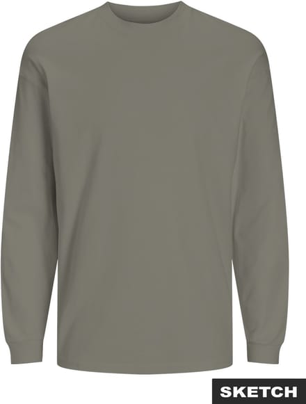 JACK&JONES - JJEBARRON TEE LS O-NECK - Heren - Lange mouwen shirts
