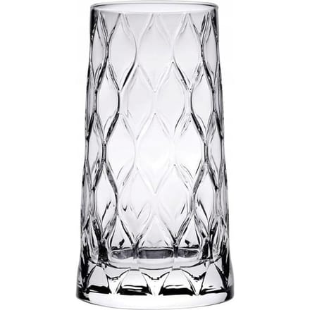Set van 3 gegolfde glazen - 475 ml - Hoogwaardig glas