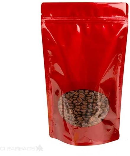 Stazakken Rood met ovaal Venster 21x9x29cm | 510 gram (100 stuks)