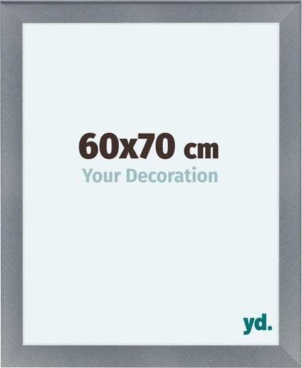 Your Decoration - Fotolijst 60x70 cm - MDF - Aluminium Geborsteld - Como