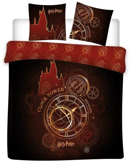 Harry Potter Dekbedovertrek, Clock Tower - Lits Jumeaux - 240 x 220 cm - Polykatoen