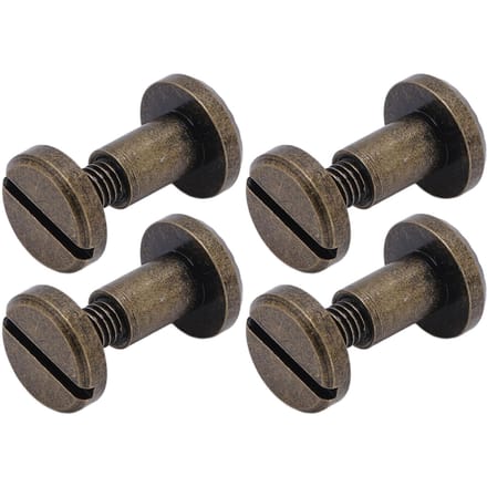 20 Sets 8 X 6mm Bindschroeven Antiek Brons Boog Sleufkop Bindklinknagels Schroefbouten voor DIY gray