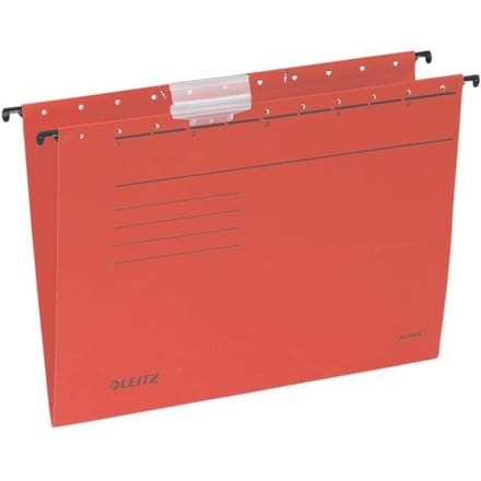 LEITZ ALPHA Hängemappe, A4, seitlich offen, rot - für den Markt: D / L / A / CH - 25 Stück (1985-00-25)