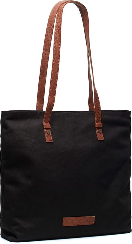 Chesterfield Alicia Washed Canvas & Waxed Pull Up Shopper - Zwart