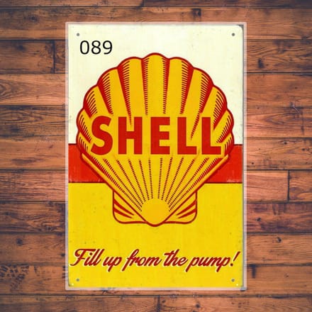 Wandbordje Shell Logo Oldskool