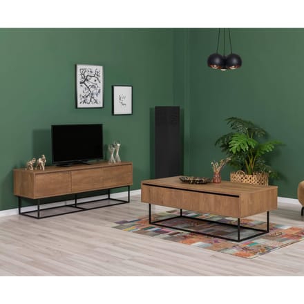 Set van TV-meubel en salontafel Laxus dicht | Kalune Design