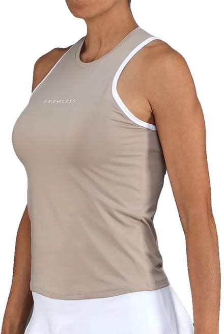 Endless Essential Mouwloos T-shirt Bruin M Vrouw