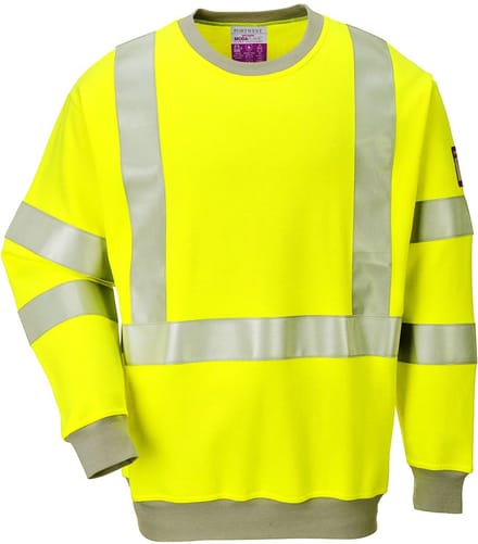 Portwest FR Modaflame Anti-statisch Hi-Vis Sweatshirt FR72 - Geel - L