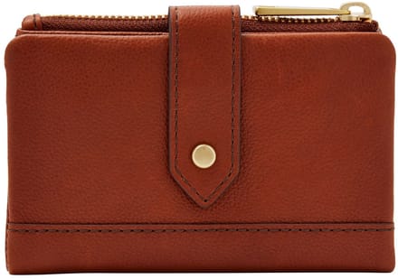 FOSSIL Leren portemonnee Lainie Multifunction Medium Brown bruine