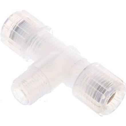 8X6Mm & G1/4'' PFA T-Vormige T-Stuk Snij Fitting Met Buitendraad 10 Bar