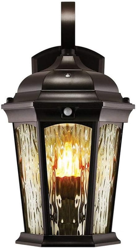 Flakkerende Vlam Buitenlamp met Bewegingssensor en Schemerfunctie, Waterglas