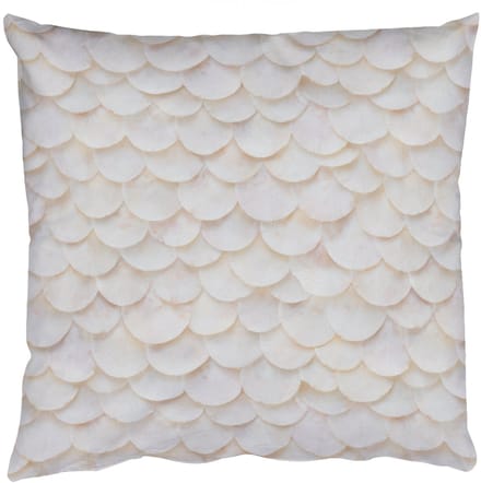 Sierkussens - Kussentjes Woonkamer - 40x40 cm - Schubben - Wit - Elegant