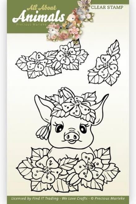 Clear Stamps - Precious Marieke - All About Animals - Pig