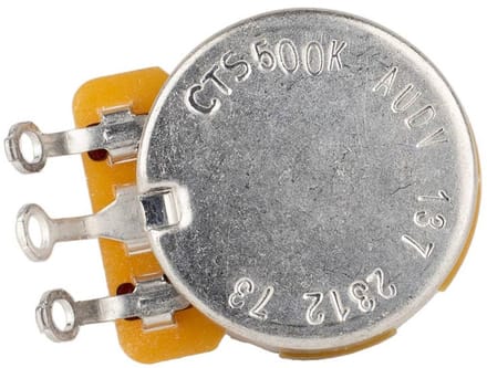 CTS-A73/20 CTS USA 500K Vintage Taper Potentiometers – Split Shaft, Standaard Bushing, Bulk Pack 20 stuks