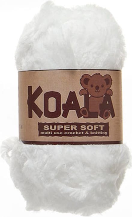 Lammy yarns Koala garen wit 016 - superzacht fluffy garen per 5 stuk