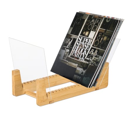 lp houder - voor 50 lp's - 21x37,5x19 cm - bamboe