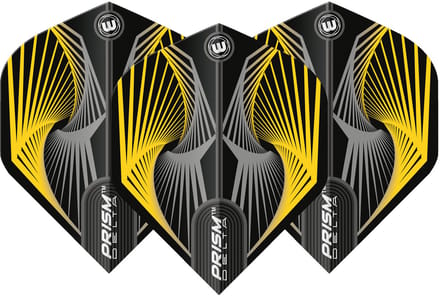 Winmau Prism Delta Wave Yellow & Grey - Dart Flights