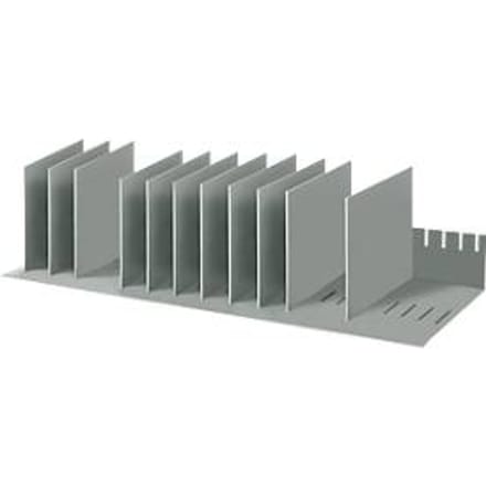 Sorteerstation, A4, polystyreen, voor kasten, 10 vakken, B 802 x D 275 x H 210 mm