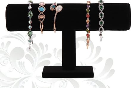 Armbandendisplay fluweel zwart 1 rol ©Pippashop