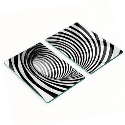 Multifunctionele decoratieve keukenplanken van gehard glas, 3D-formaat, 2x40x52 cm