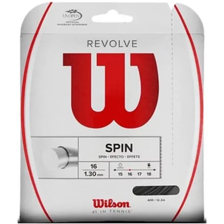 Wilson Revolve Spin Tennissnaar 1.25mm - 12 meter – Zwart