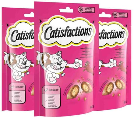 Catisfactions Kattensnack Rund - 3 x 60 gr - Voordeelverpakking