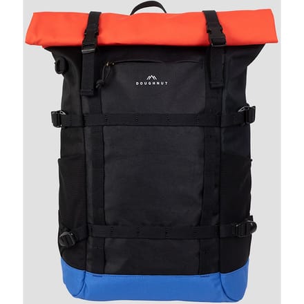 Doughnut Paratrooper Reborn - Rolltop Rugzak 14 67 cm (black x grapefruit)
