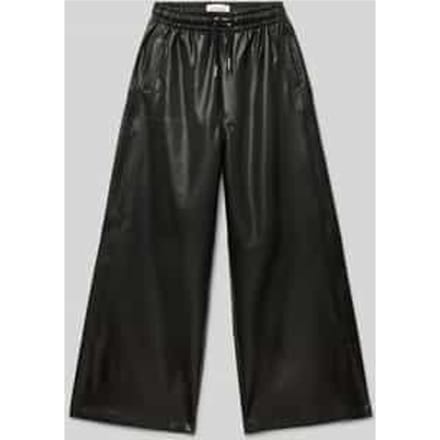 Wide leg broek in leerlook