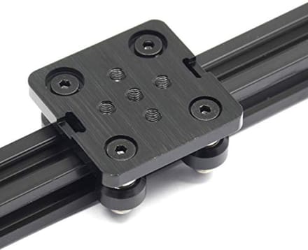 Klein V-wiel met steunplaat voor 2020V-sleuf aluminium profiel - 3D-printer en CNC accessoires