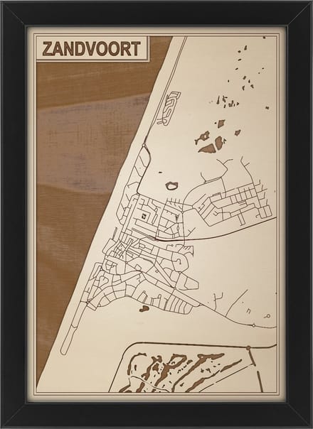 Decoratief Beeld - Houten Van Zandvoort - Hout - Bekroned - Bruin - 21 X 30 Cm