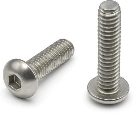 10x RVS Schroeven M8 x 80 mm Lenskop - Zeskantige Metalen Schroef A2