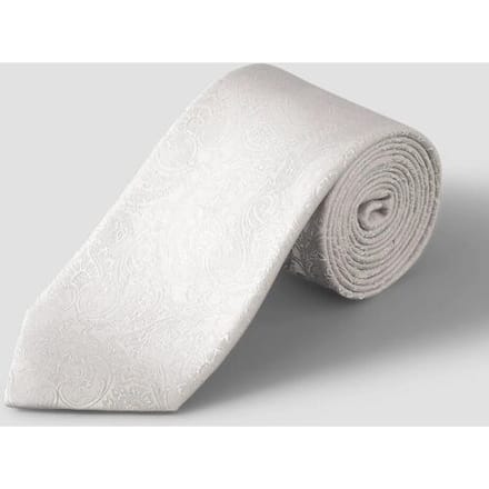Eton Das Tonal Paisley Pattern Rich Texture Silver / male