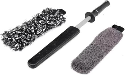 DETAIL FACTORY - Wheel Brush Set Mini - 1 Handle, 1 Scrub Sock, 1 Plush
