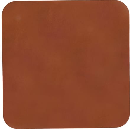 XLBoom Ellis Luxe Placemat Vierkant - 100% Leer - Cognac Bruin - 35 cm