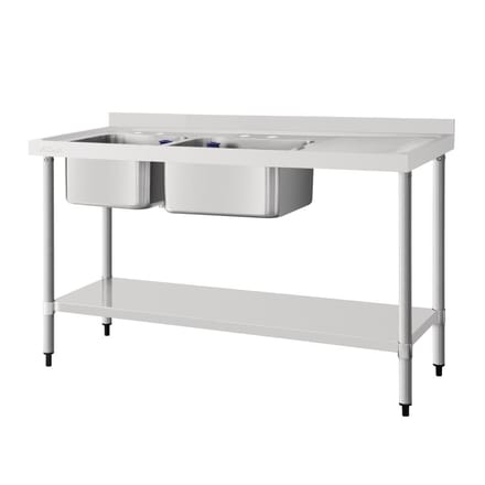 Vogue Spoeltafel Dubbele Spoelbak - Vogue DY824 - Horeca & Professioneel