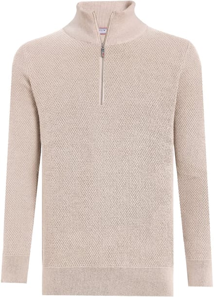 Felix Hardy Pullover Met Halve Rits - 100% Katoen Heren Beige - M