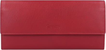 Esquire Leren Portemonnee RFID Wallet With Flap Red Rood