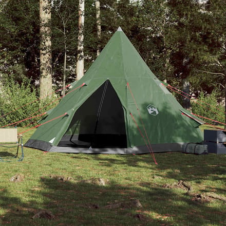 Vidaxl Kampeertent, Tipi, 4 Pers., Groen, Waterdicht