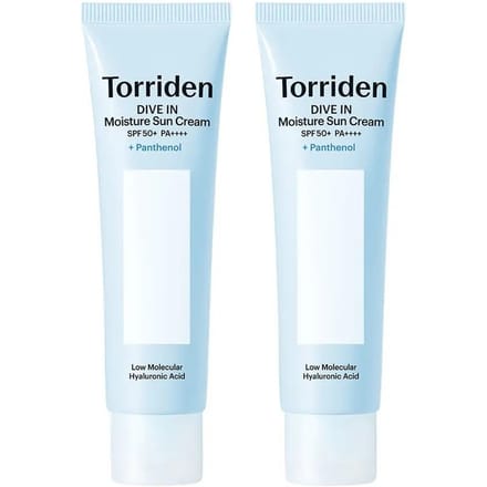 Torriden Dive-In Moisture Zonnebrandcrème SPF50+ PA++++ Dubbele Set 60ml white