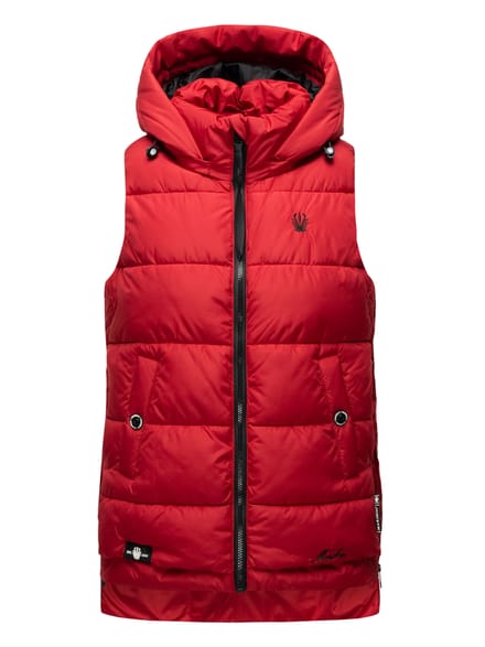 Marikoo dames gewatteerd vest – Zarinaa, licht met afneembare capuchon