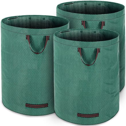 Gardebruk 3x Tuinafvalzak - 77x67cm Opvouwbaar 280L Volume 50kg - Groen