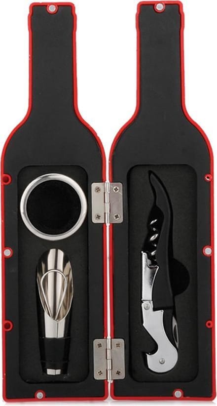 I-total Flesopener Set 23,5 X 6,3 Cm Rvs Zwart 3-delig