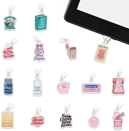Dailygoods - Set van 16 Acryl Charms voor E-Readers