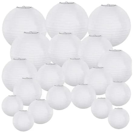 Lampion pakket EXTRA LARGE - wit - BRANDWEREND - 105 st.