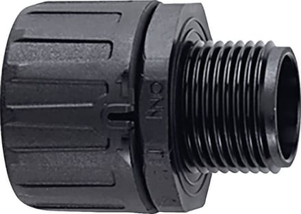 HellermannTyton 166-21024 HG18-S-M20-PA66-BK Slangbevestiging Zwart M20 Recht 1 stuk(s)