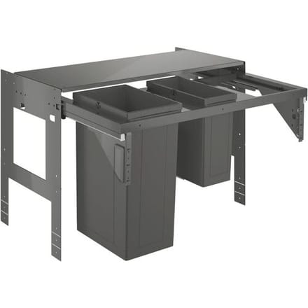 GROHE Inbouw prullenbak - 2 afvalbakken (1x29L en 1x11L) - 40982000