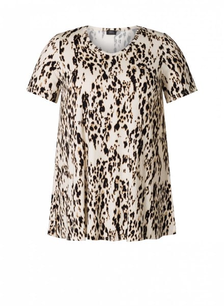 YEST CURVE Ankie Essential Tops - Raw White/Multi Colo - maat X-0(44)