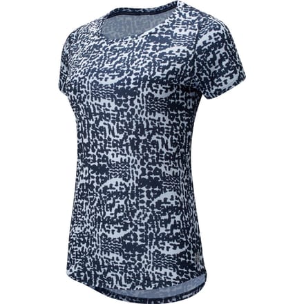 New Balance - Maat M - WT91137 Dames Sportshirt - Eclipse
